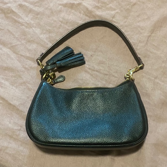 Coach Teri Shoulder Bag Pebbled Leather Black - Picture 2 of 4